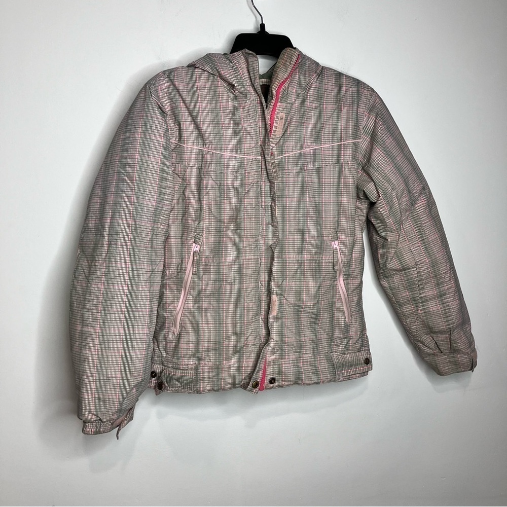 Columbia pink & green ski coat size‎ 14/16 youth